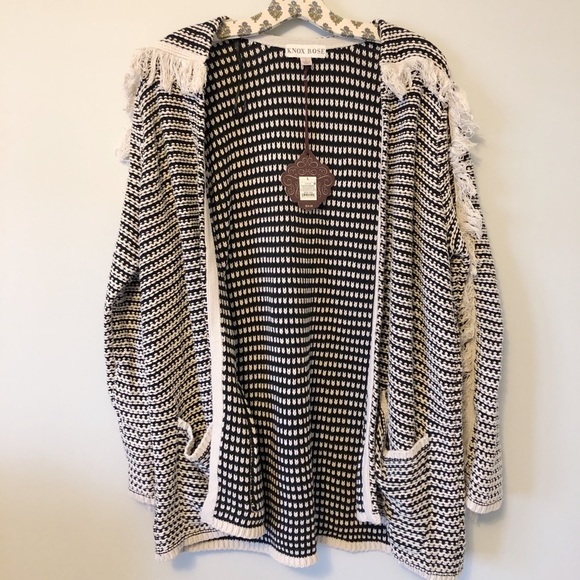 Knox Rose Sweaters - Boho fringe cardigan